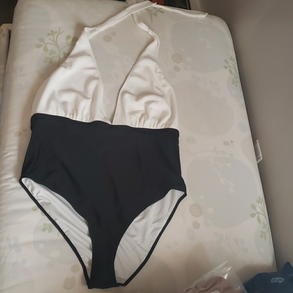 One piece halter swimsuit